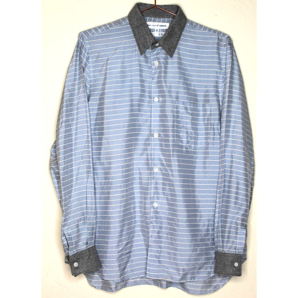 Comme des Garcons silk wool mens long sleeve shirt tiny spot - Picture 5 of 10